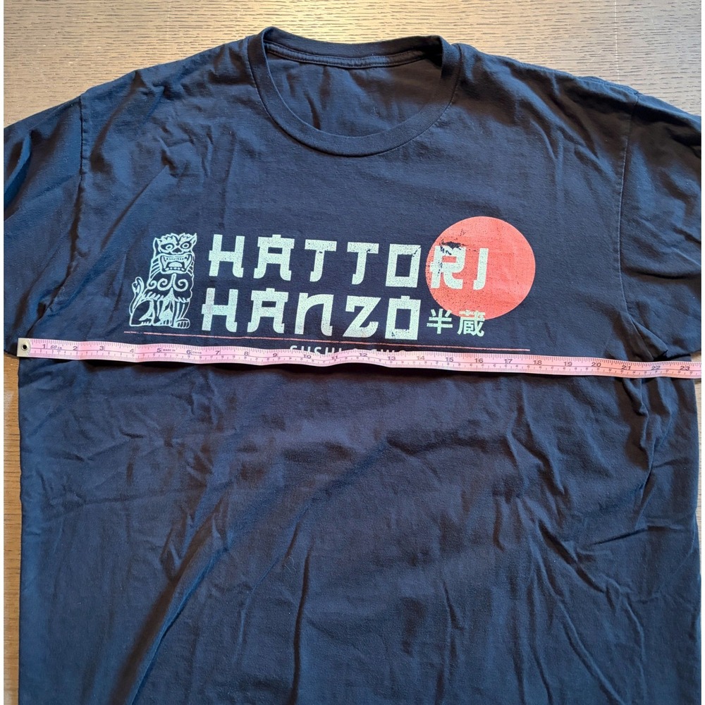 Hattori Hanzo Sushi & Swordsmithing Kill Bill Movie Graphic T-Shirt Black Mens L - Picture 2 of 4